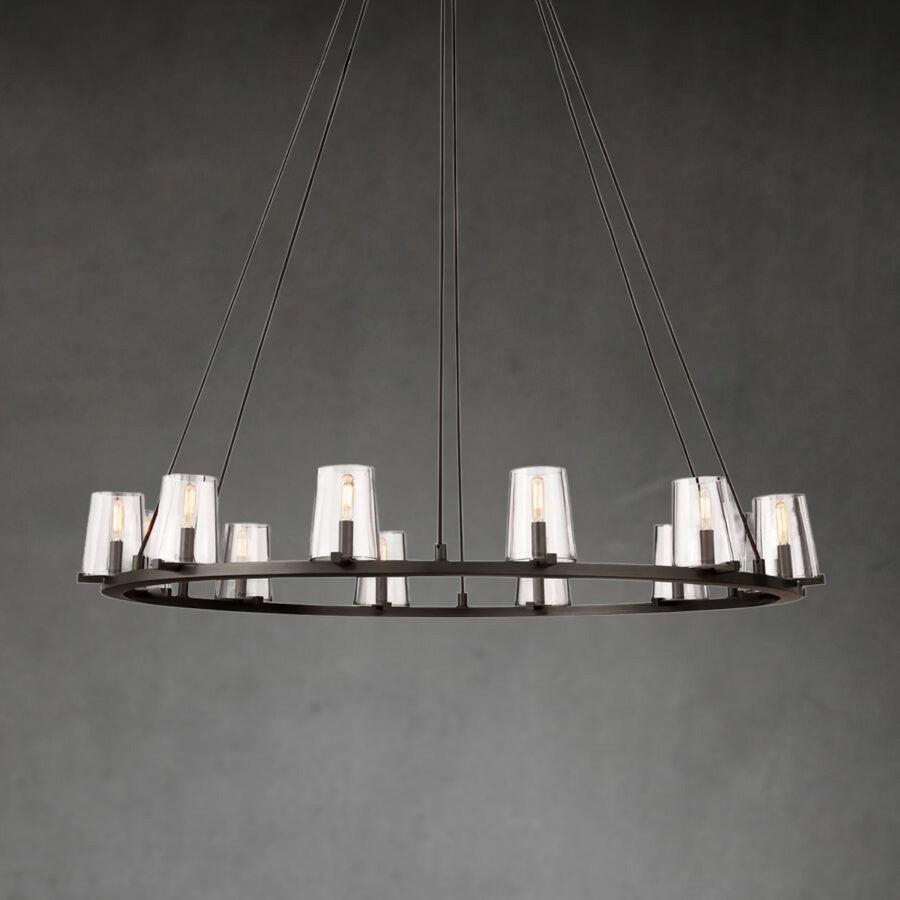 Paricia Clear Glass Round Chandelier 36" 48" 60"