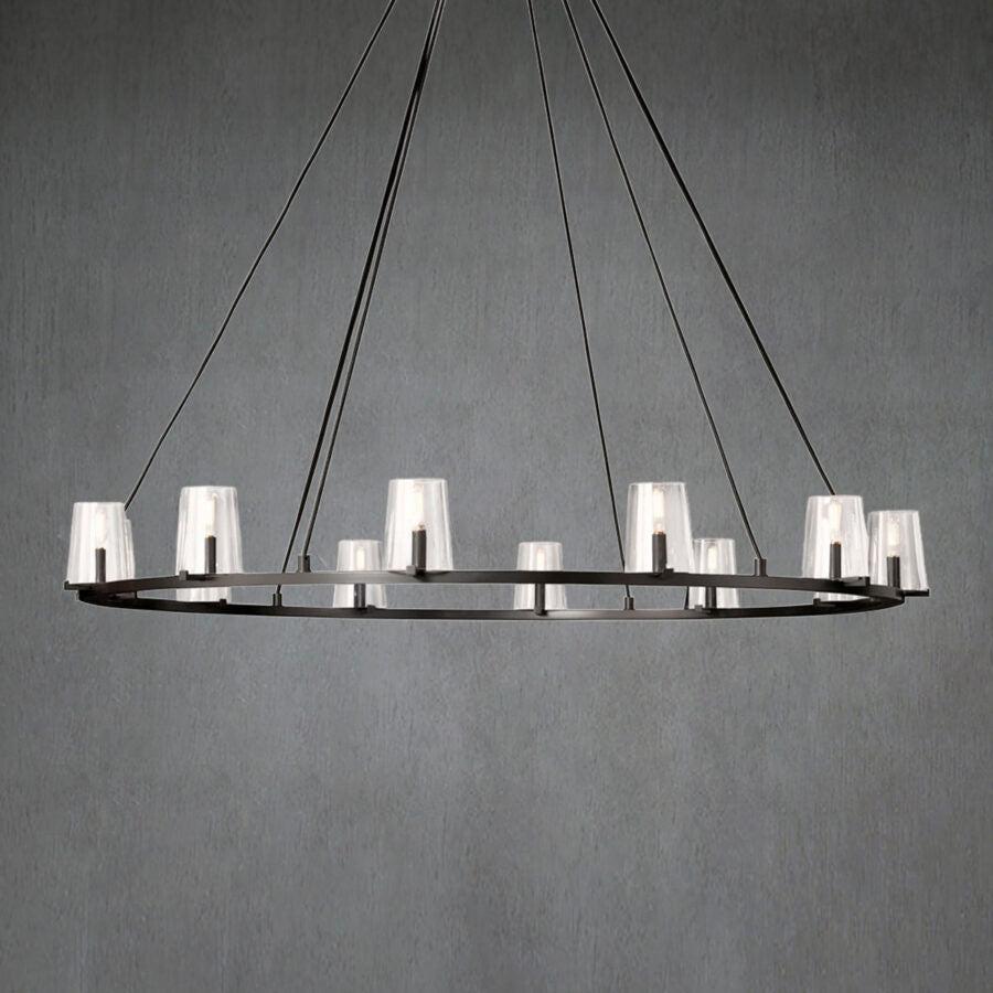 Paricia Clear Glass Round Chandelier 36" 48" 60"