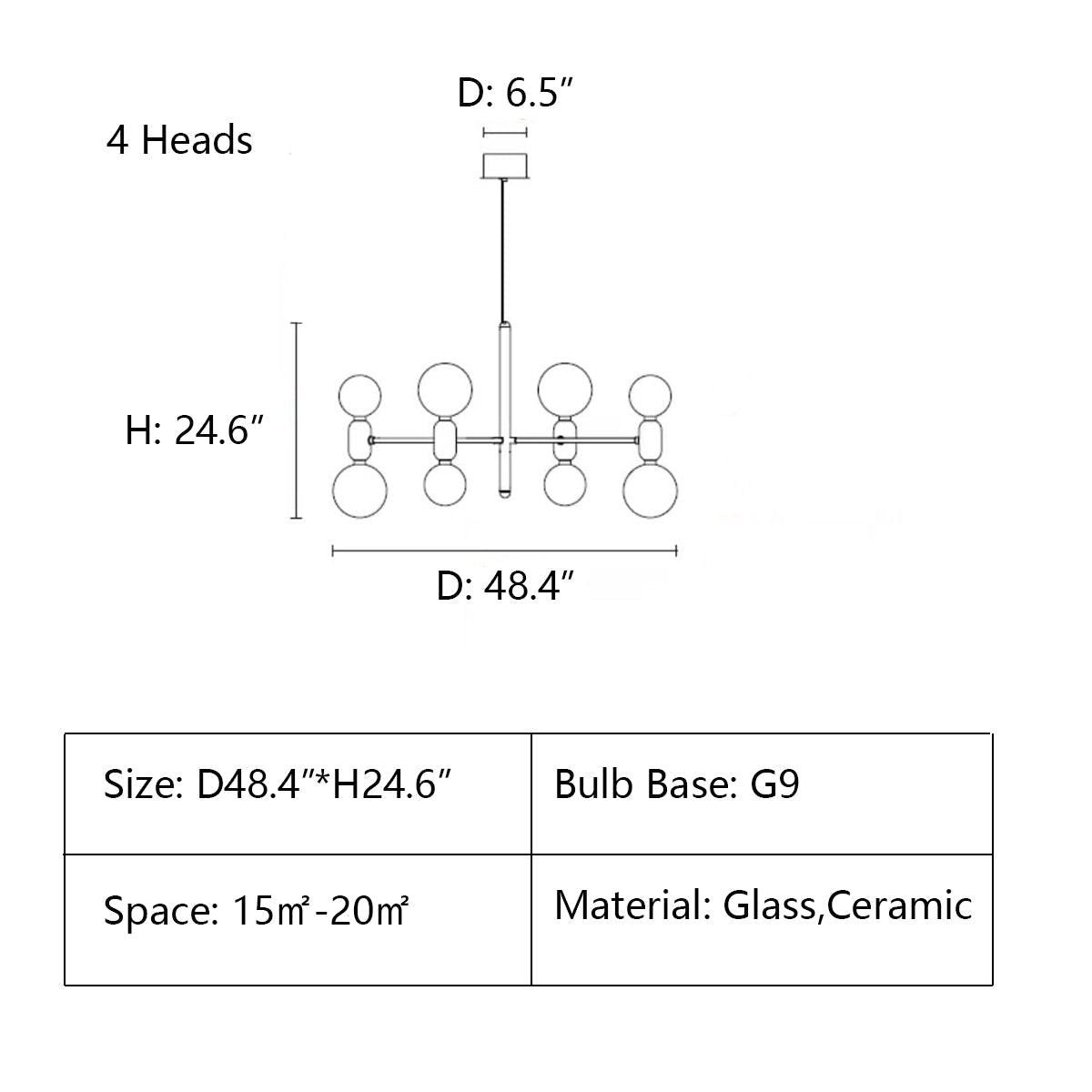 Designer Model Minimalist Multi-Bulb Combination Chandelier for Living / dining Room