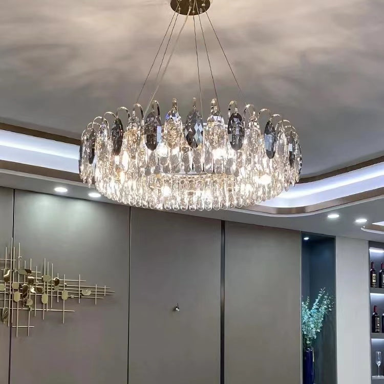 Luxurious K9 Crystal Chandelier Modern Ceiling Light Fixtures Set for Living Room / dining Room