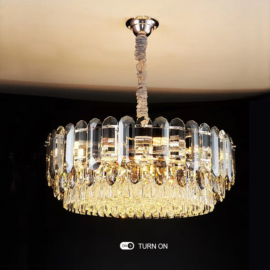 Luxury Smoke Gray K9 Crystal Chandeliers for Dining Room / living Room