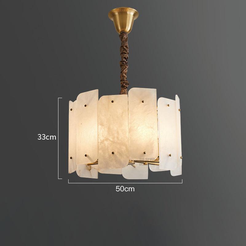 Alabaster Lorry Round Chandelier 20-Inch31"