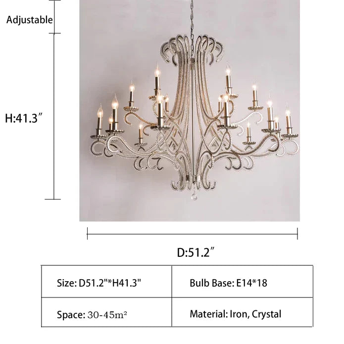 Vintage Octopus Tentacle Crystal Chandelier with K9 Crystal and Metal Finish for Living Room