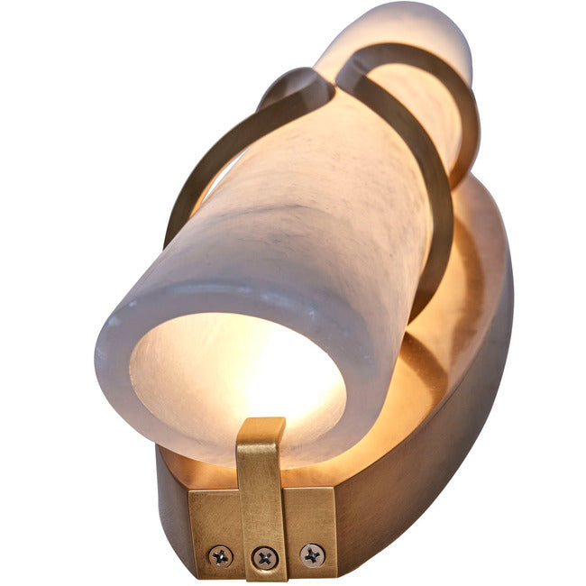 Basalt Tubular Alabaster Wall Sconce