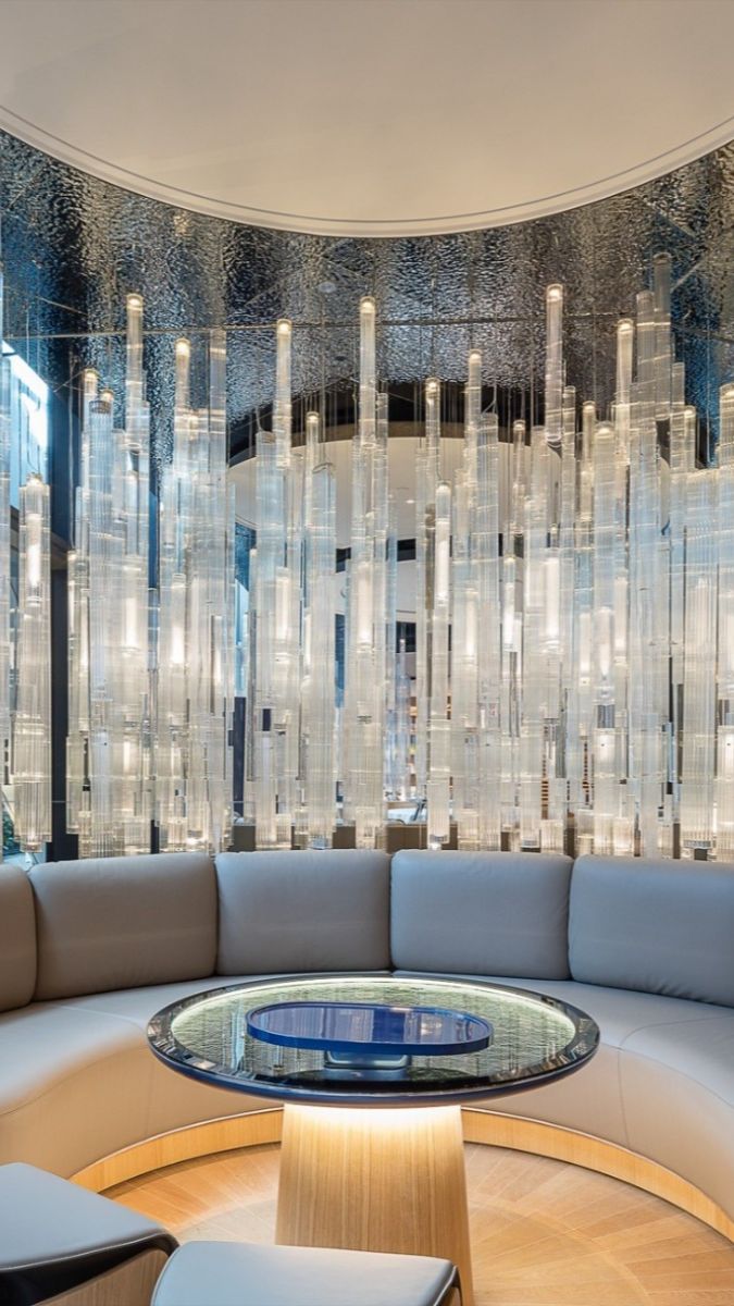 Modern Stick Clear Glass Divider for Living Room / hotel / restaurant