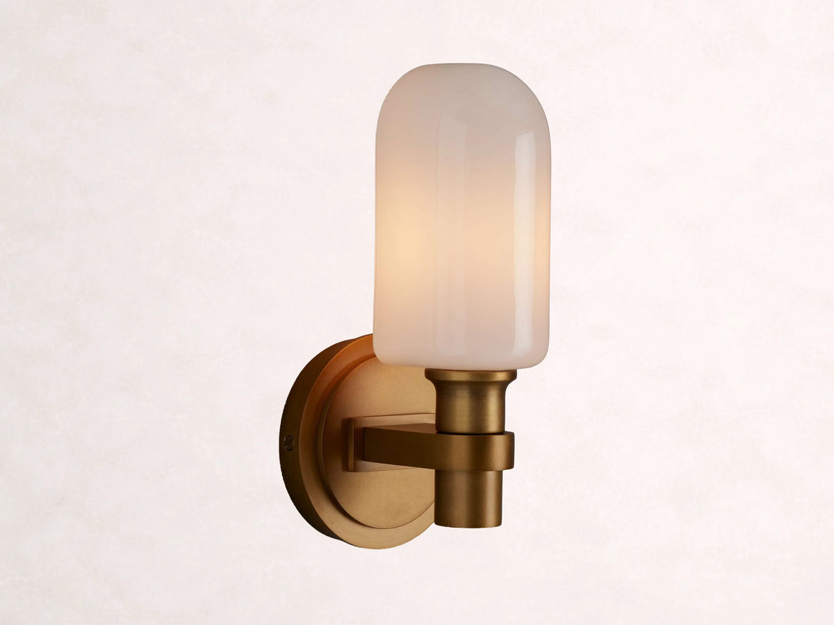 Zayd Adjustable Opal Glass Wall Sconce