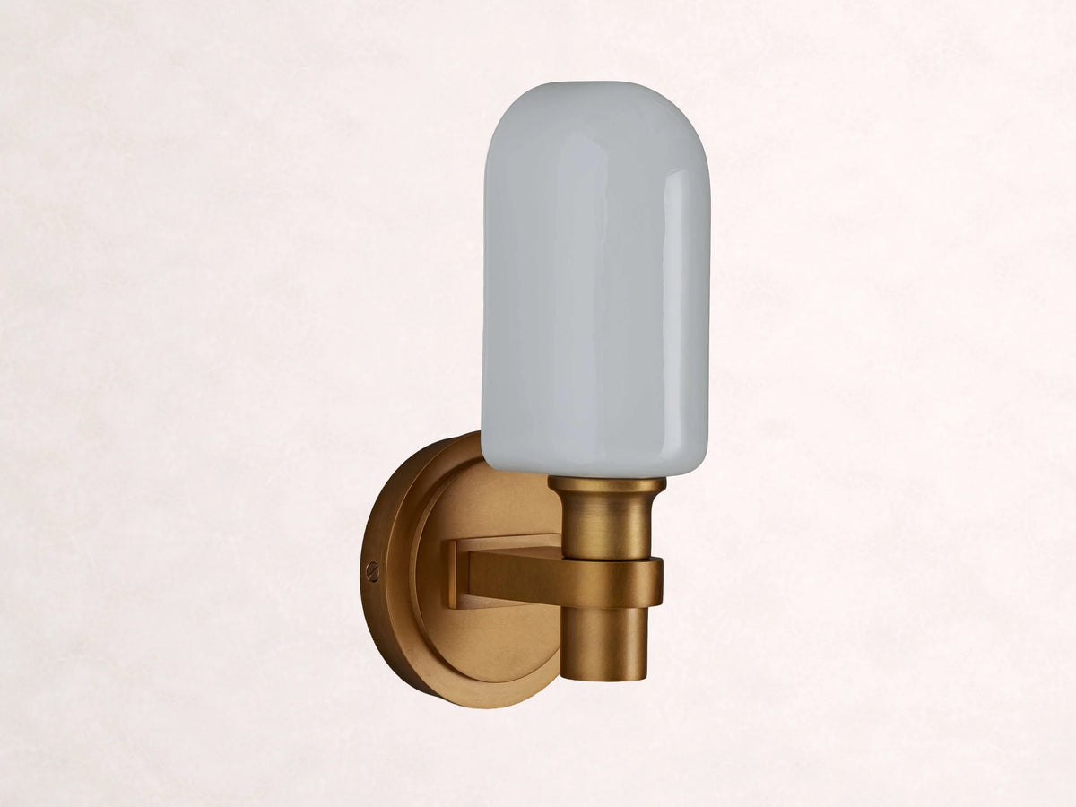Zayd Adjustable Opal Glass Wall Sconce