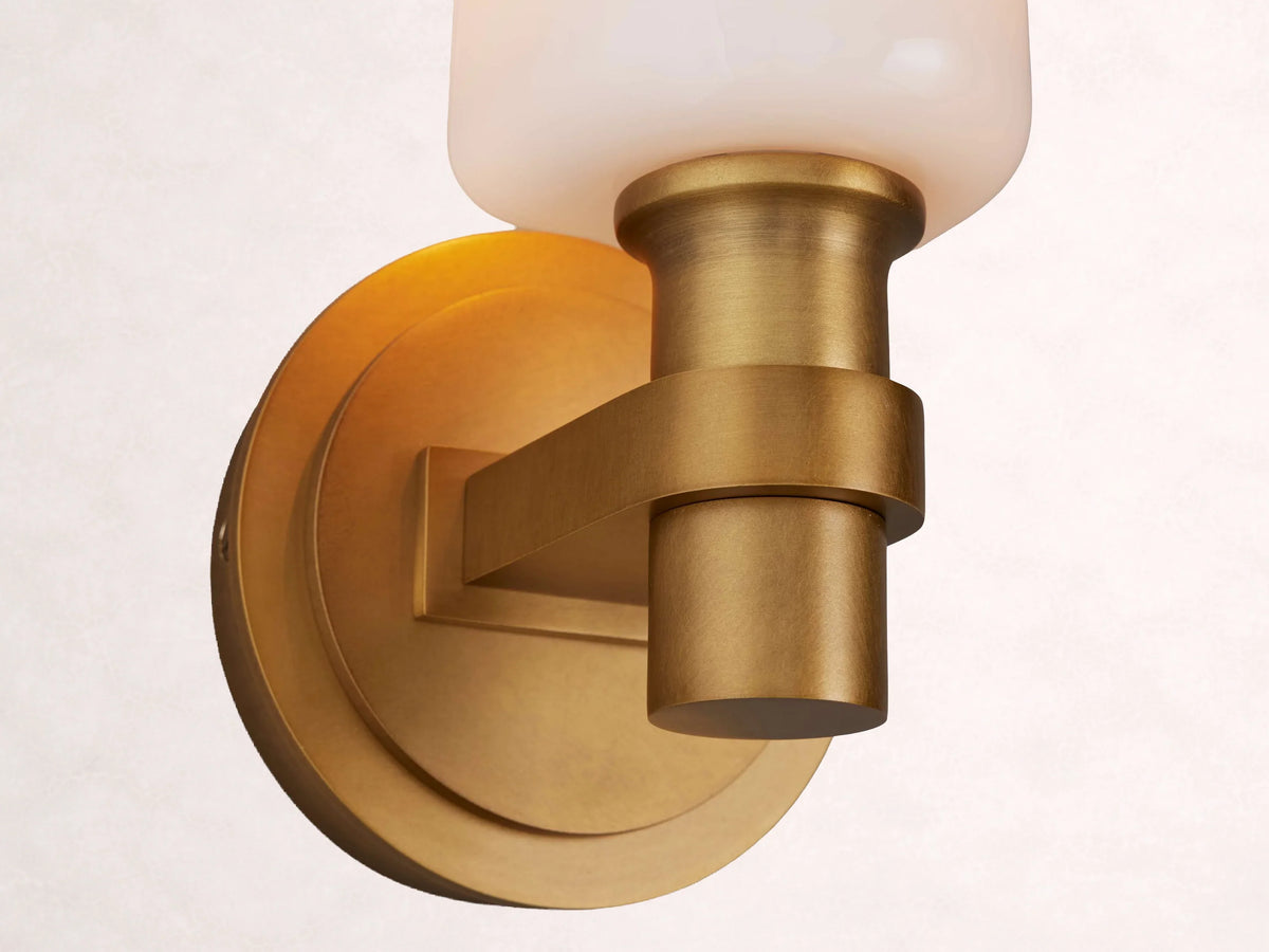 Zayd Adjustable Opal Glass Wall Sconce