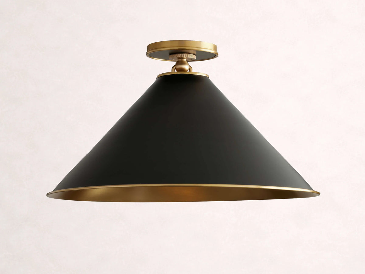 Arno Large Flushmount in Black