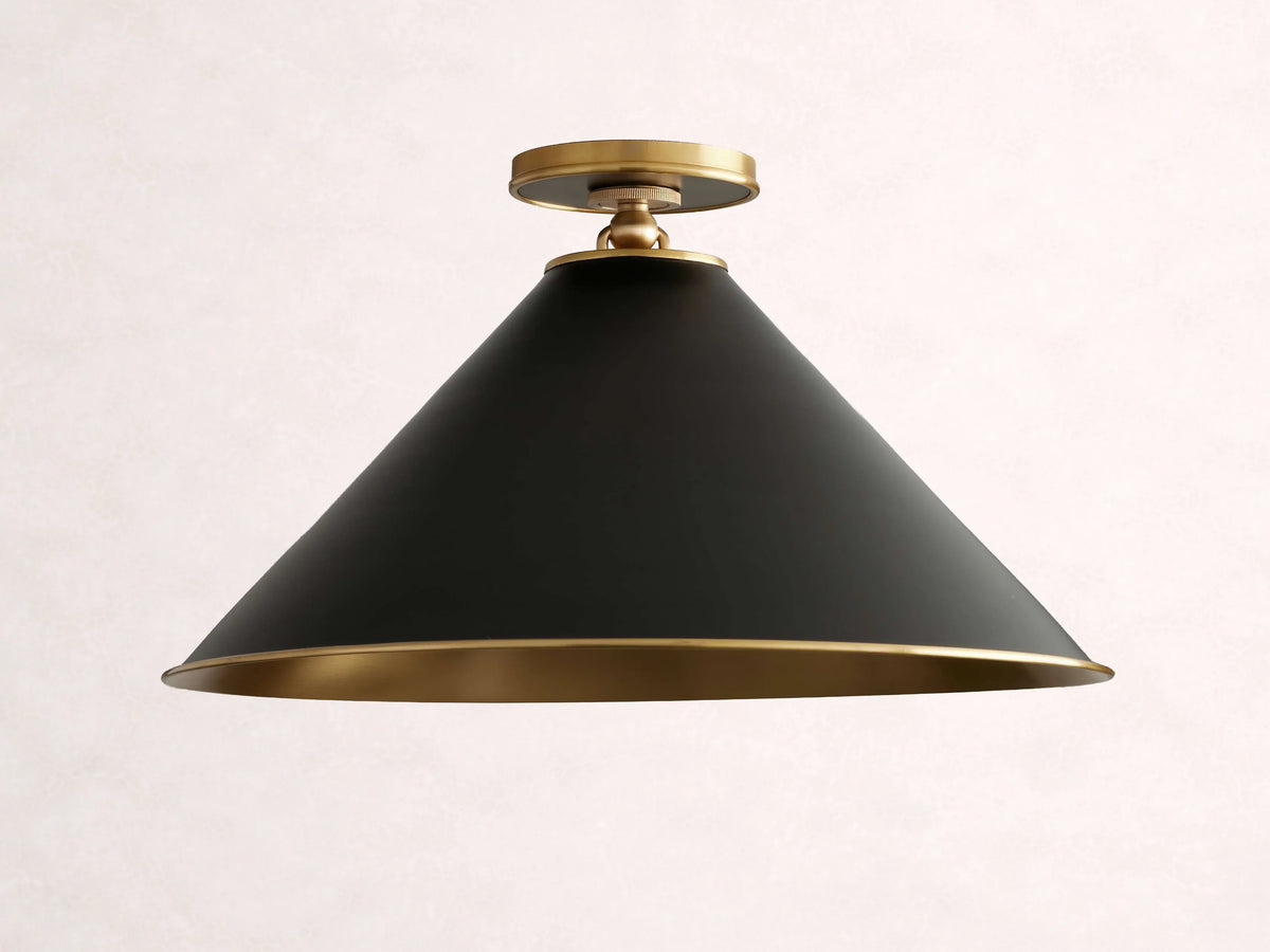 Arno Large Flushmount in Black