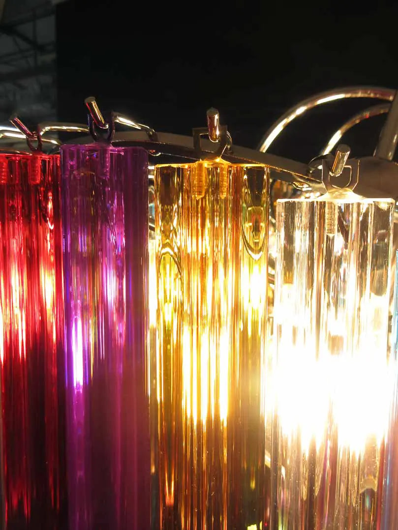 Murano Glass Chandelier – 200 Prisms – Multicolored