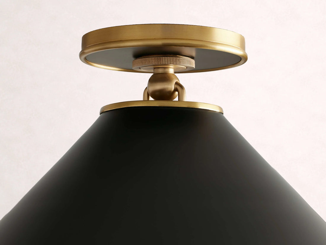 Arno Large Flushmount in Black