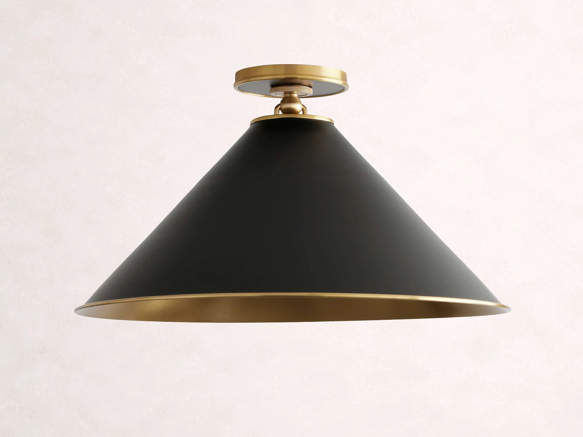 Arno Large Flushmount in Black