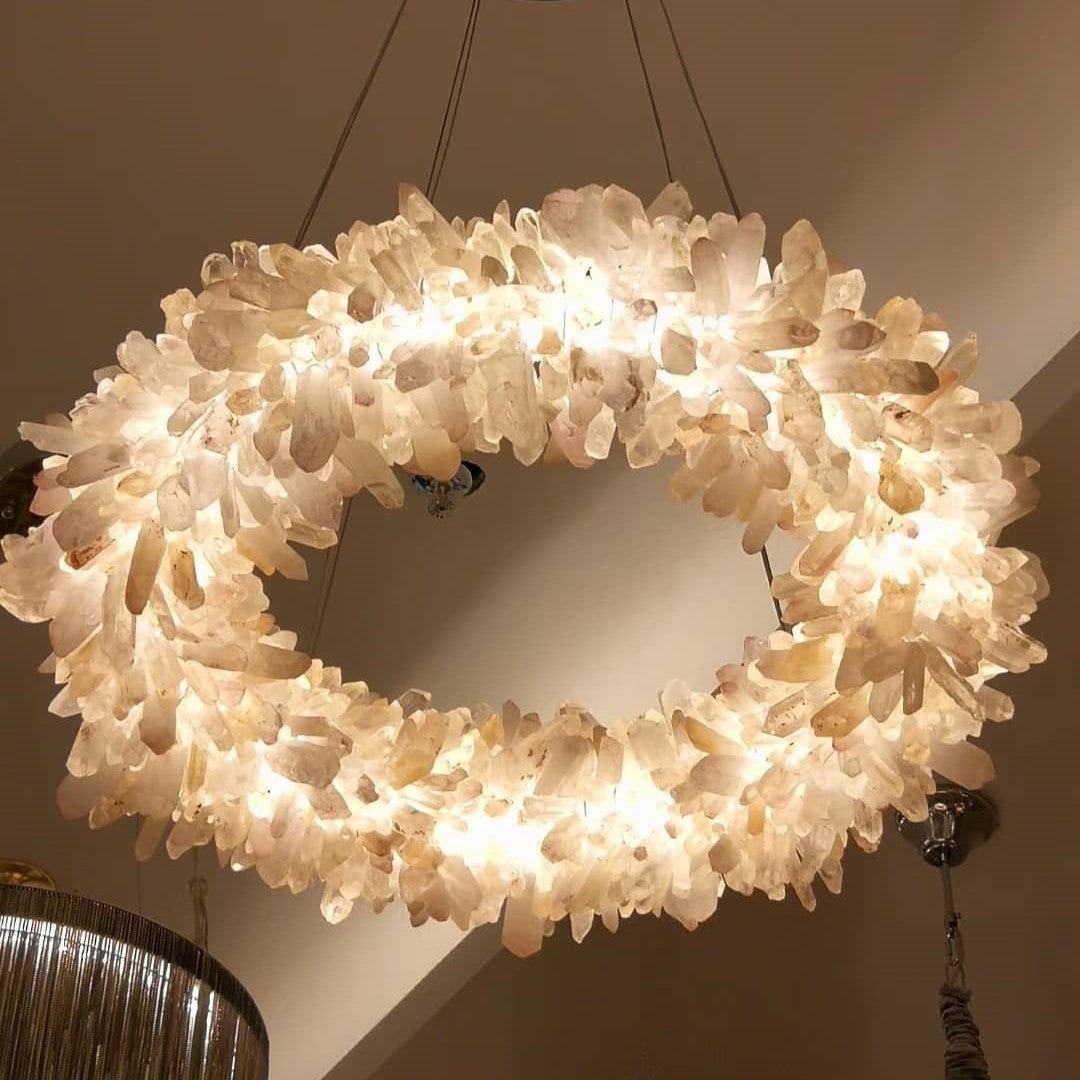 Modern Round / oval / linear / square Natural Crystal Chandelier