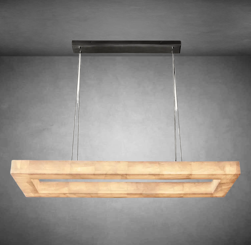 Rivaga Rectangular Calcite Chandelier 54"72''