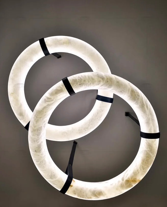 Modern Round Alabaster Chandelier for Living Room / bedroom