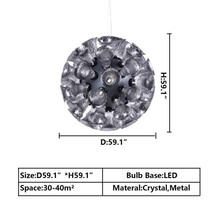 Extra Large Artistic Globe Morning Glory Chandelier Modern Designer Chalice Suspension Pendant Light for