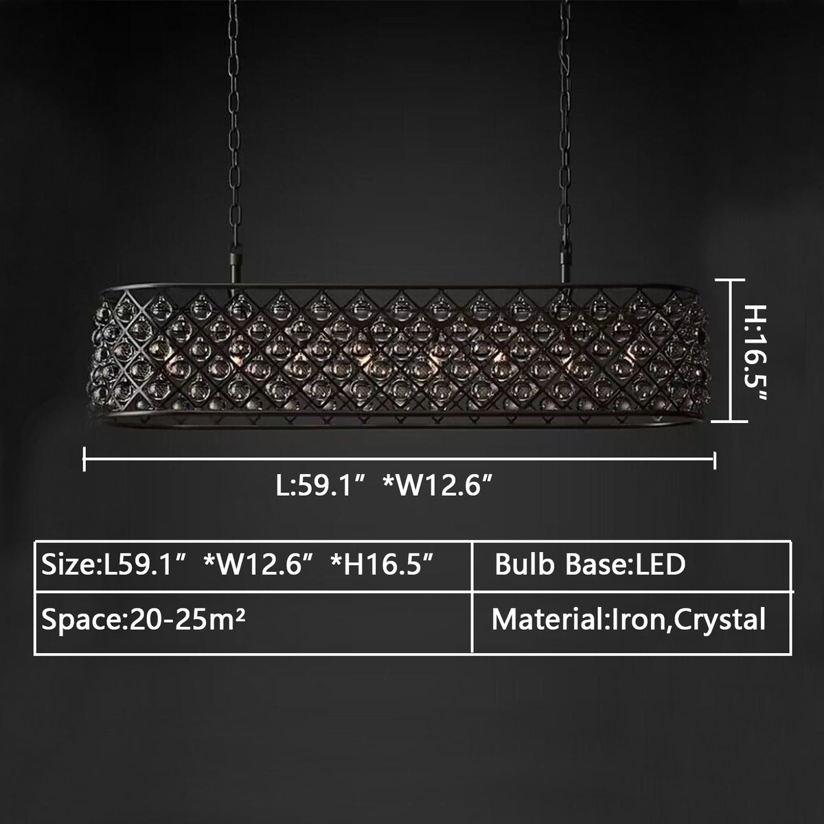 Post-Modern Raindrop Crystal Chandelier Rectangle / round Light for Living Room / dining Table
