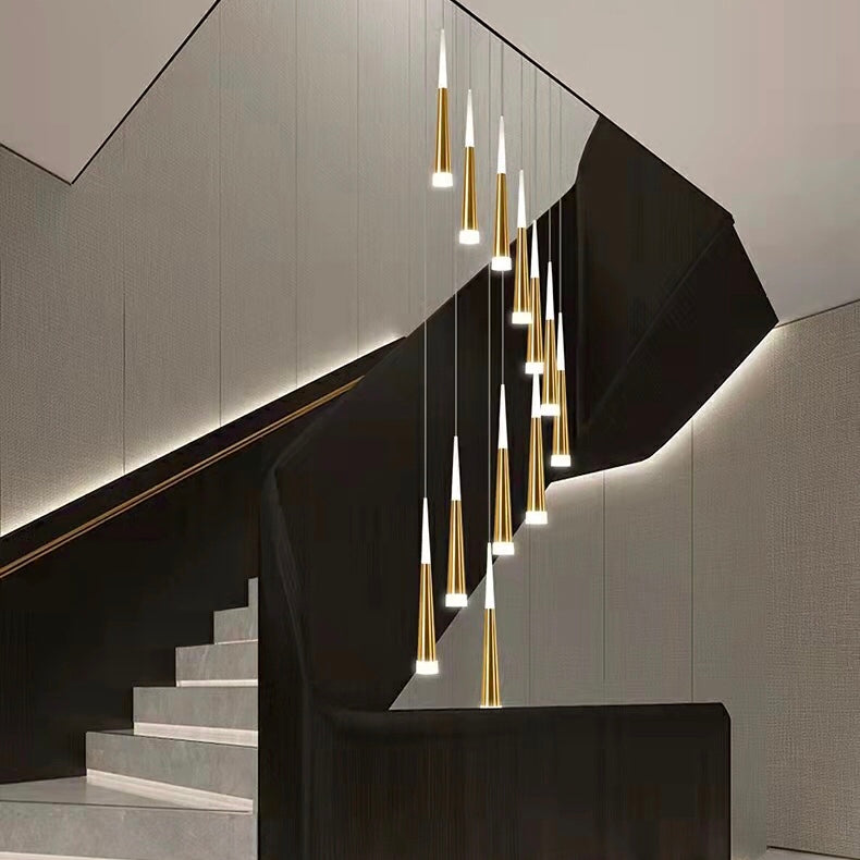 Spiral Staircase Chandelier Modern Style Ceiling Lamp Living Room Lighting