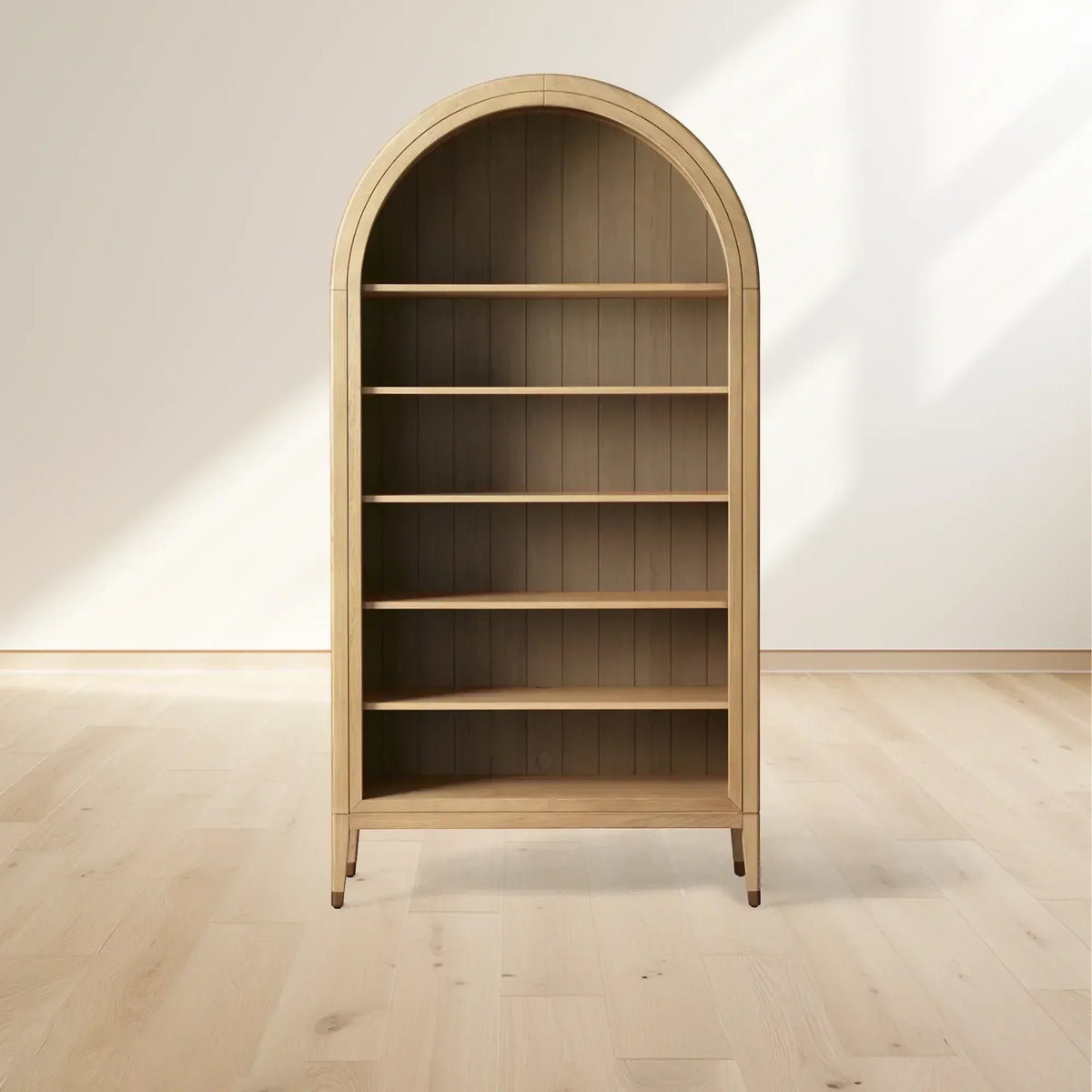 Hattie Open Bookcase in Oak 36-Inchw 46-Inchw