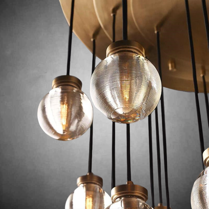 Pearls Round Chandelier 22"