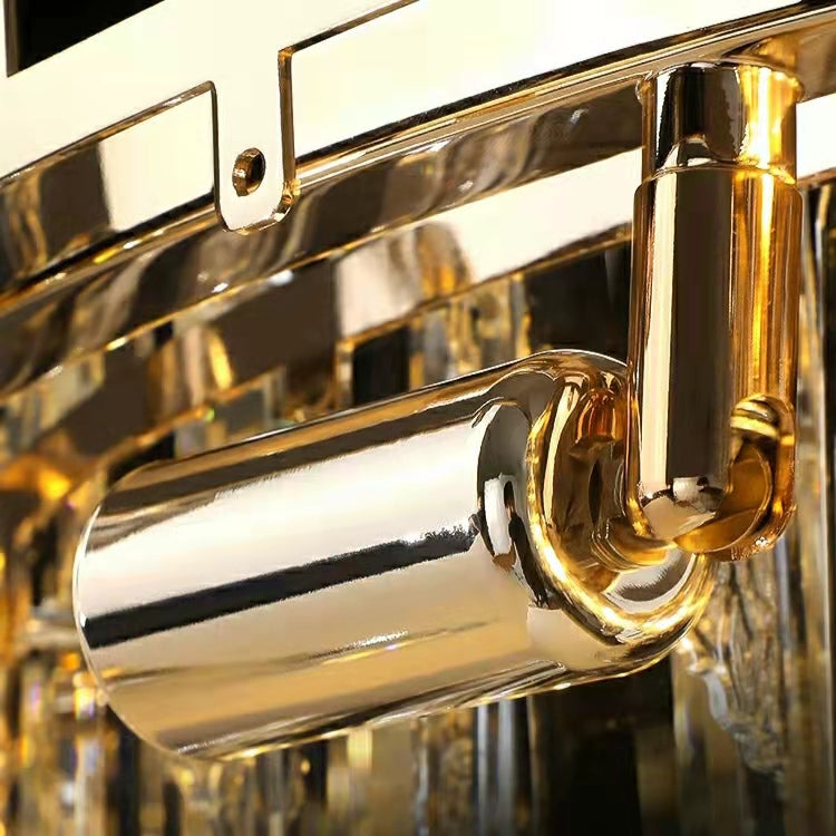 Shiny Crystal Chandelier for Living Room Ice Clear Ceiling Lamp for Dining / Bedroom Hallway Light