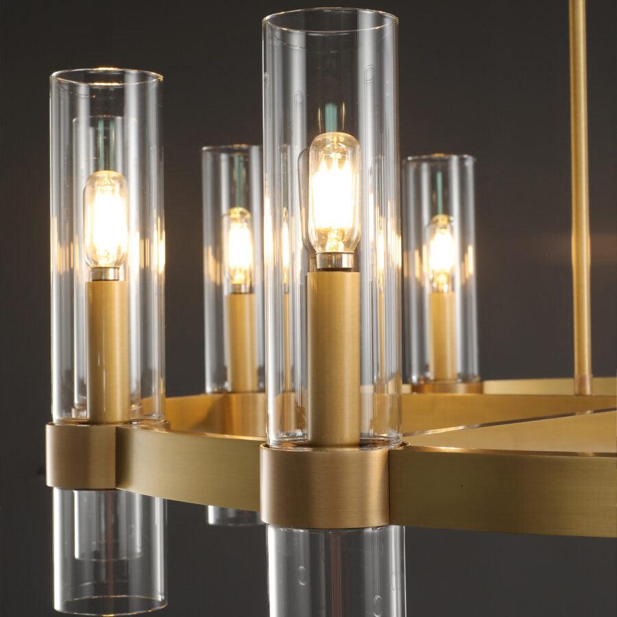 Lavelle Round Glass Chandelier 36"