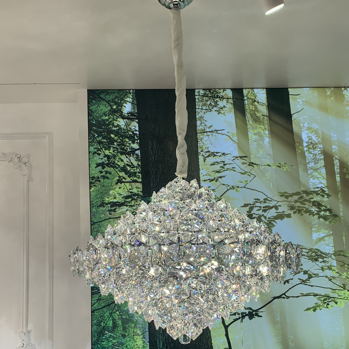 Luxury Cone Crystal Chandelier for Living Room / bedroom / bathroom