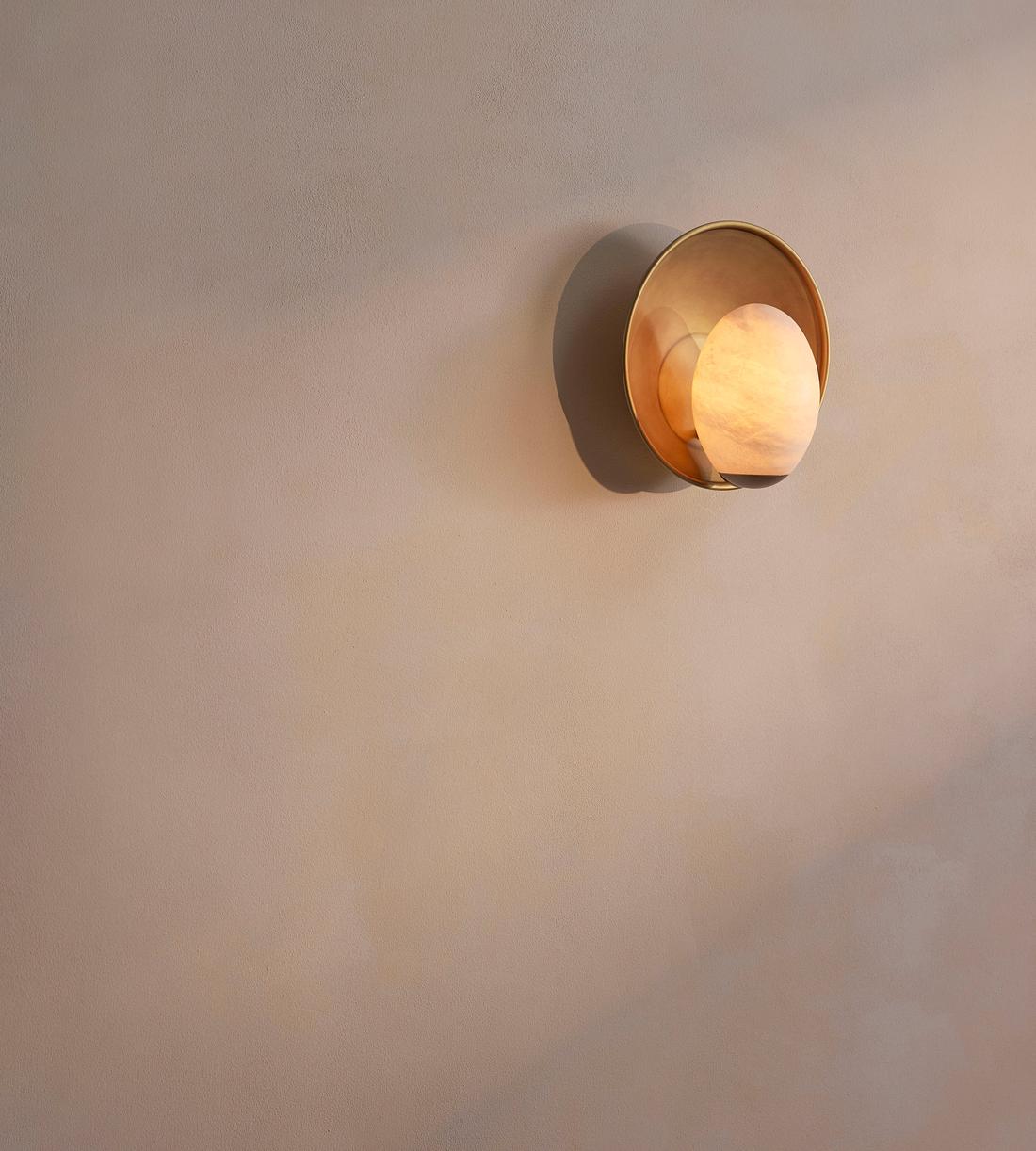 Alabaster Globe Brass Wall Sconce - Erhaus product image 5
