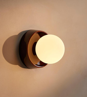 Sophia Brown Wall Light 8.3-Inchh