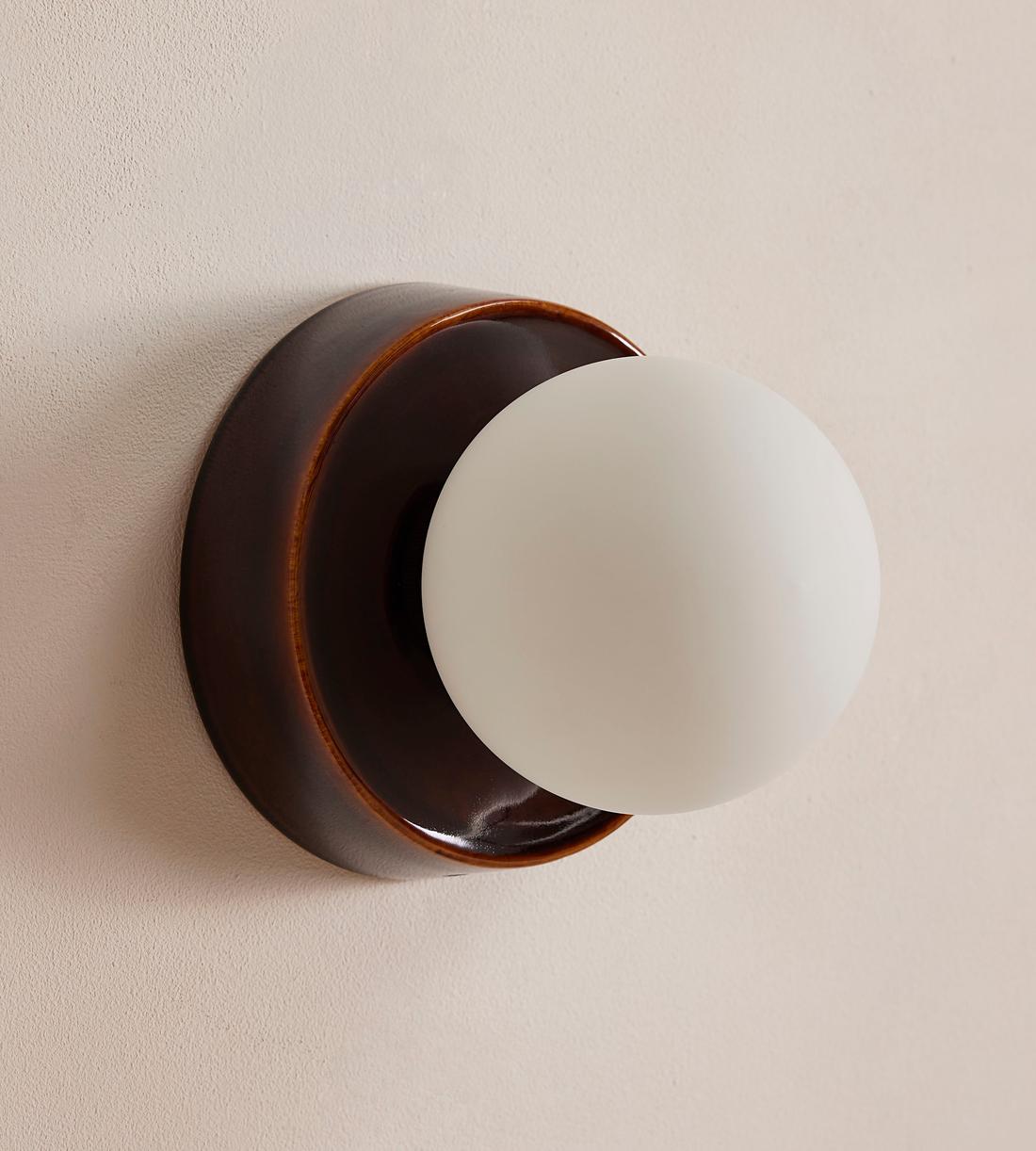 Sophia Brown Wall Light 8.3-Inchh