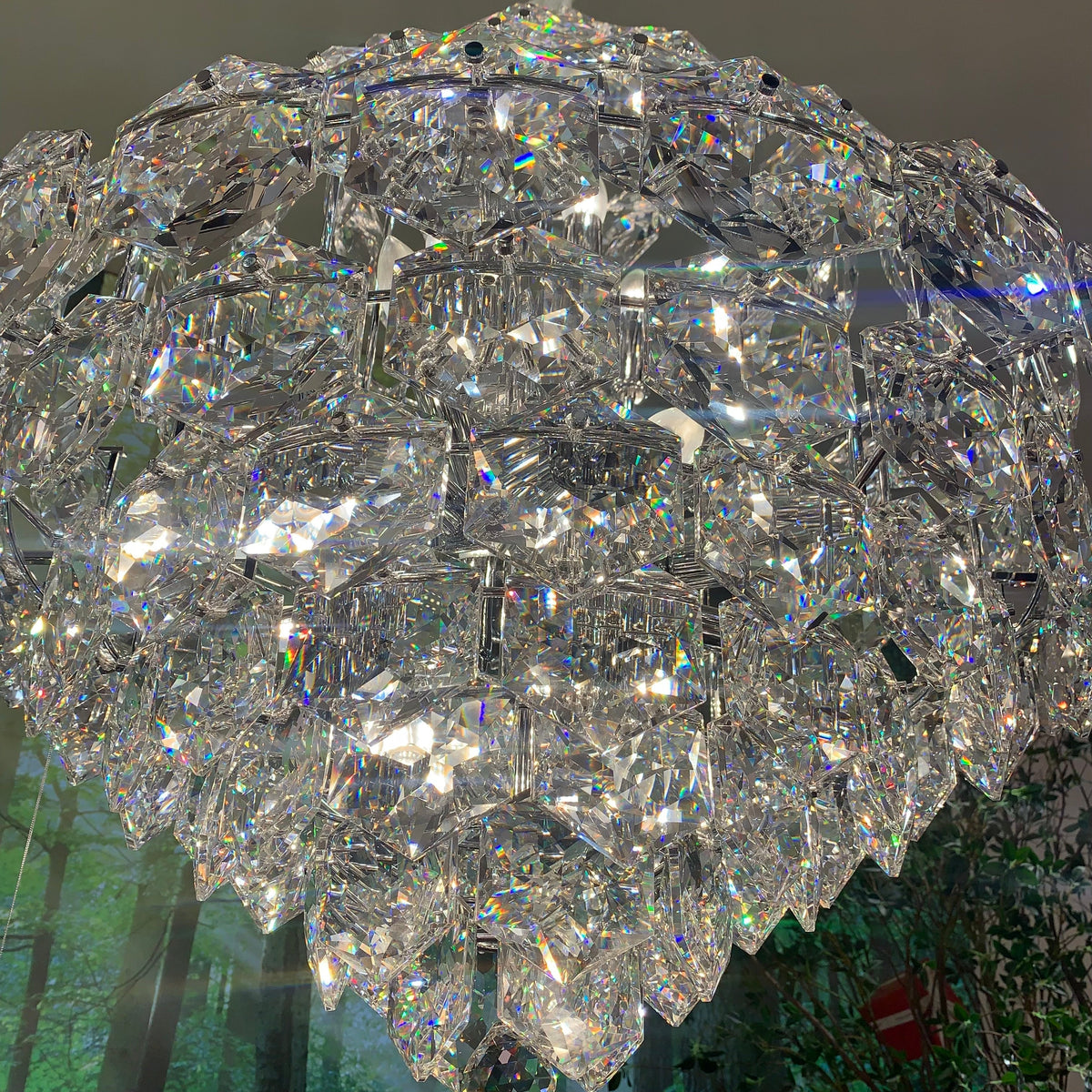 Luxury Cone Crystal Chandelier for Living Room / bedroom / bathroom