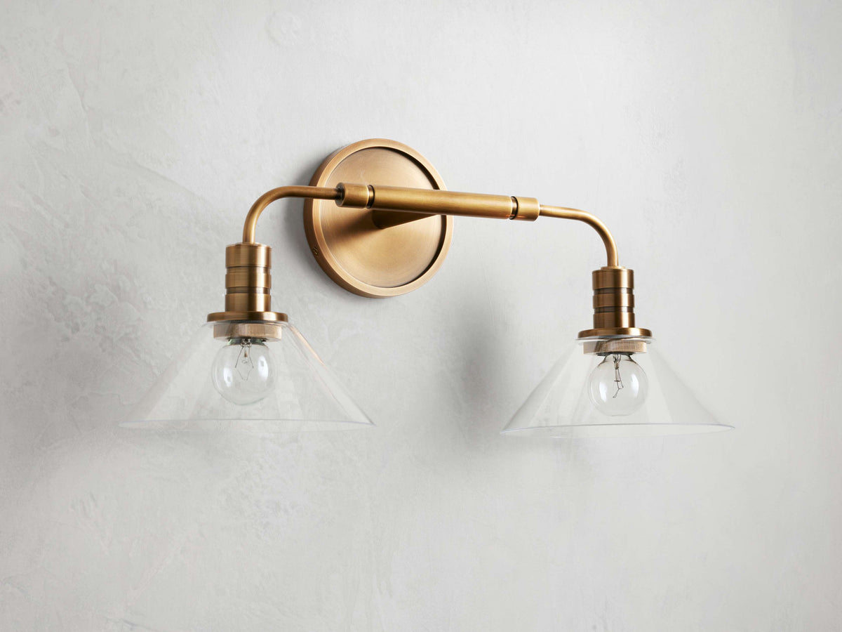Theron 2-Light Glass Wall Sconce