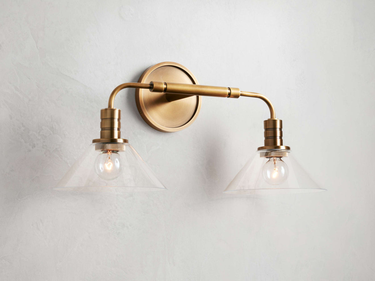 Theron 2-Light Glass Wall Sconce