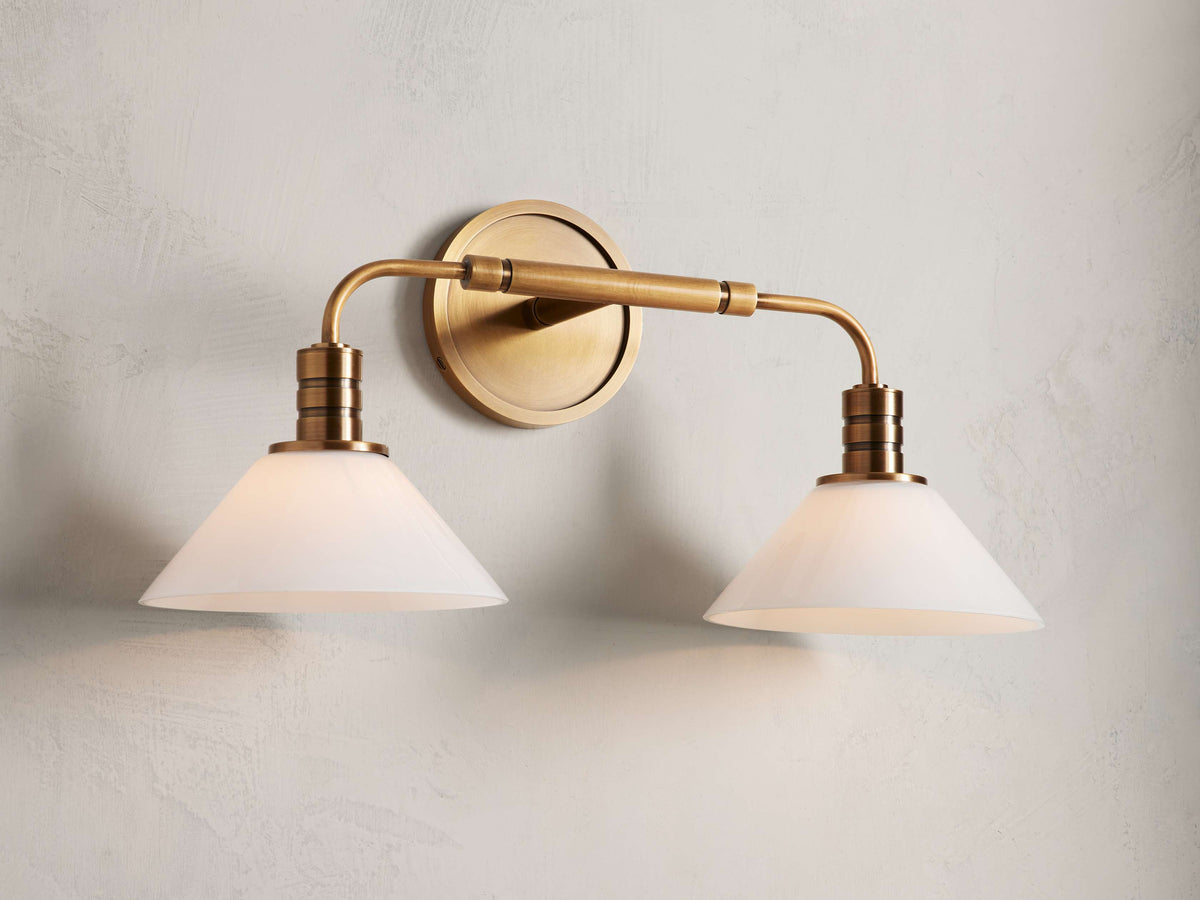 Theron 2-Light Glass Wall Sconce