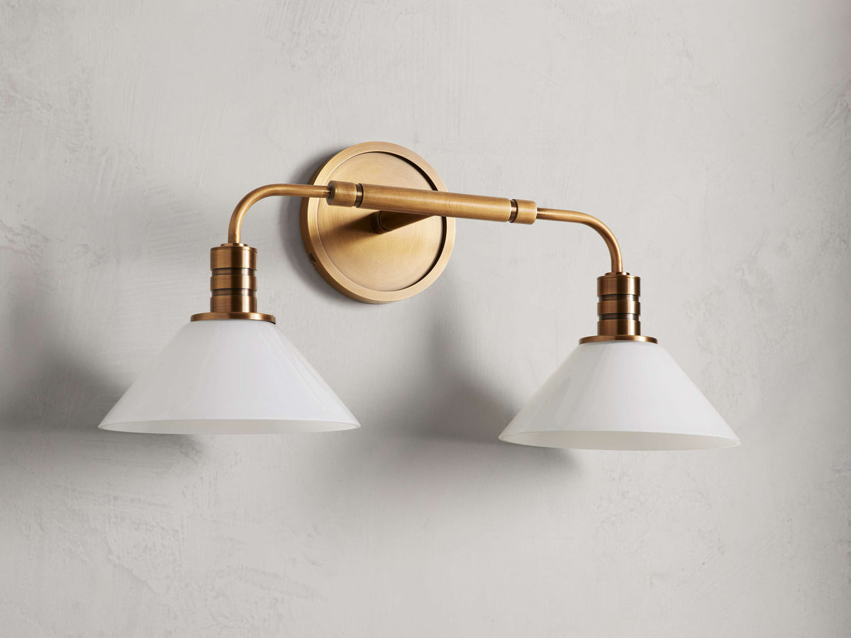 Theron 2-Light Glass Wall Sconce
