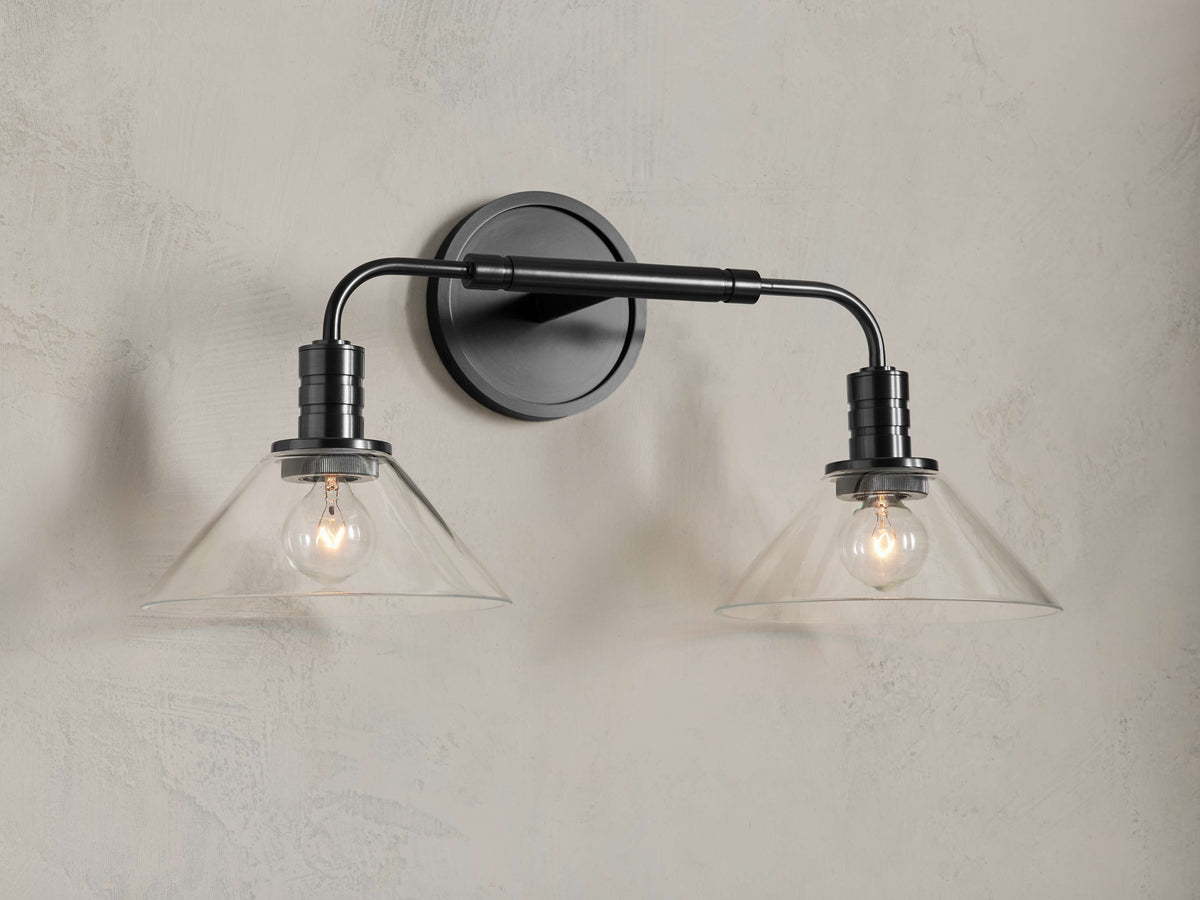 Theron 2-Light Glass Wall Sconce