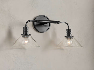 Theron 2-Light Glass Wall Sconce
