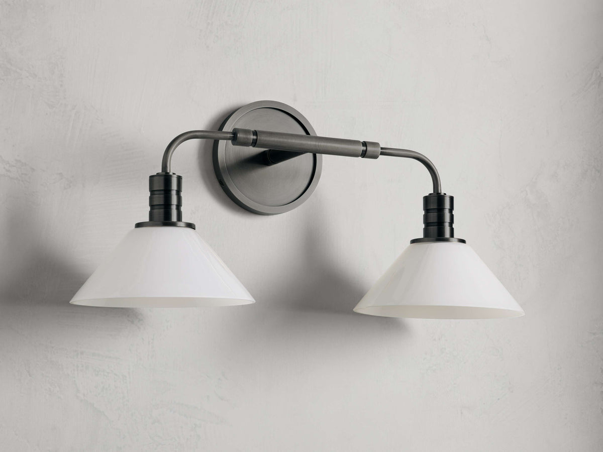 Theron 2-Light Glass Wall Sconce