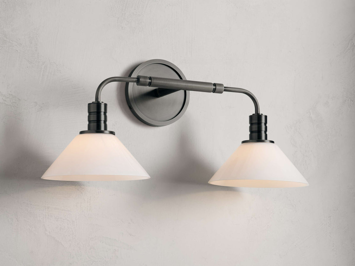 Theron 2-Light Glass Wall Sconce