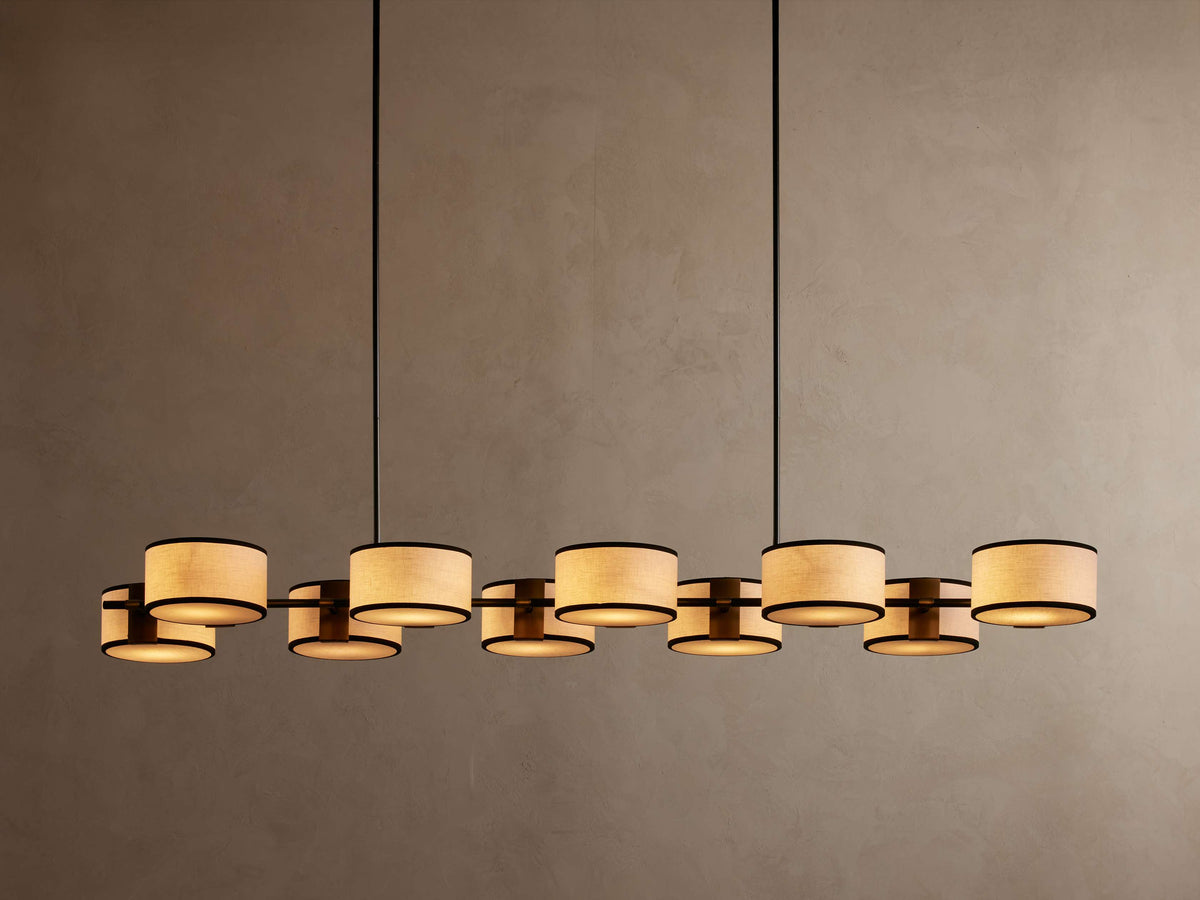 Daphne Fabric Linear Chandelier