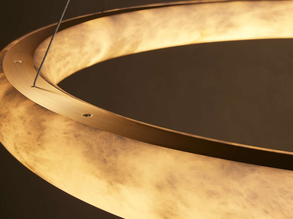 Halima Halo Alabaster Chandelier