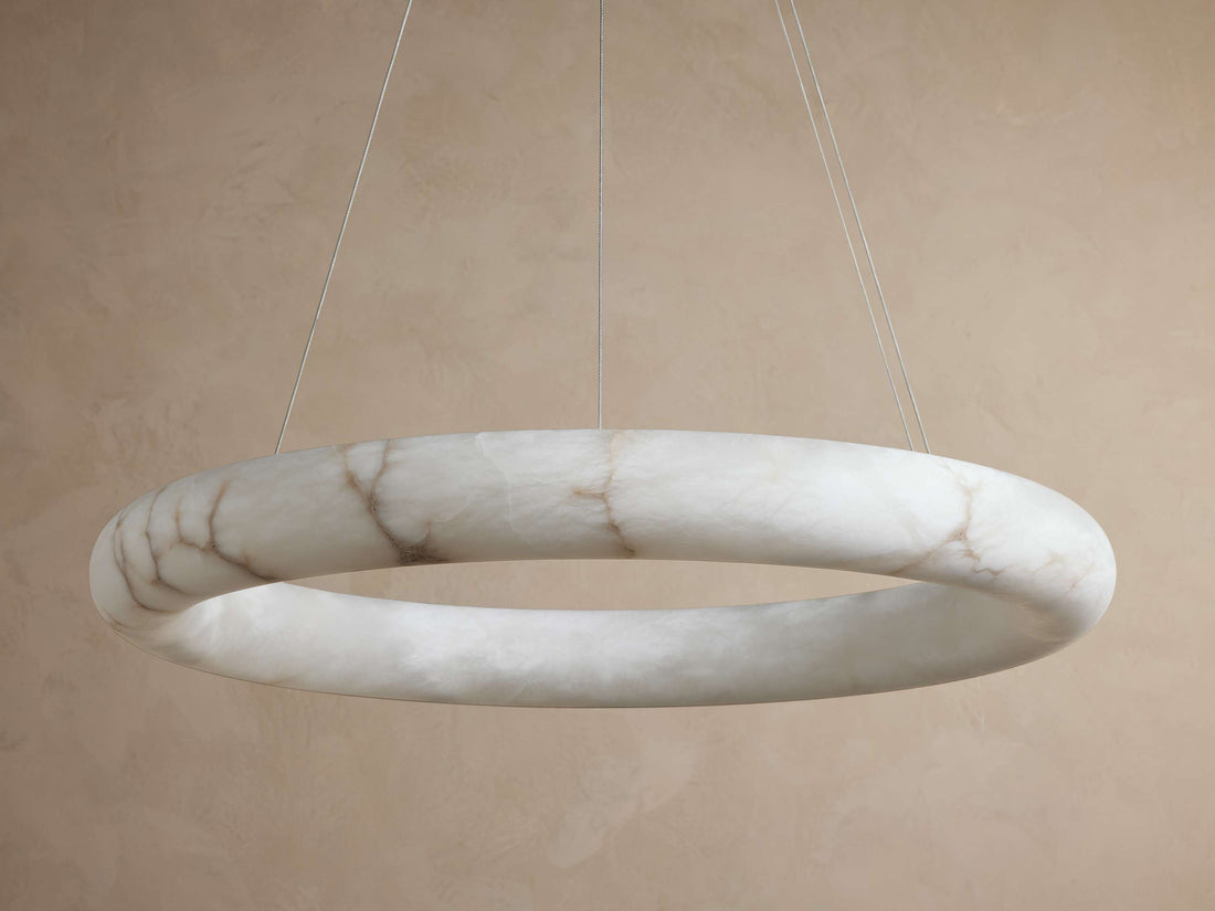 Halima Halo Alabaster Chandelier