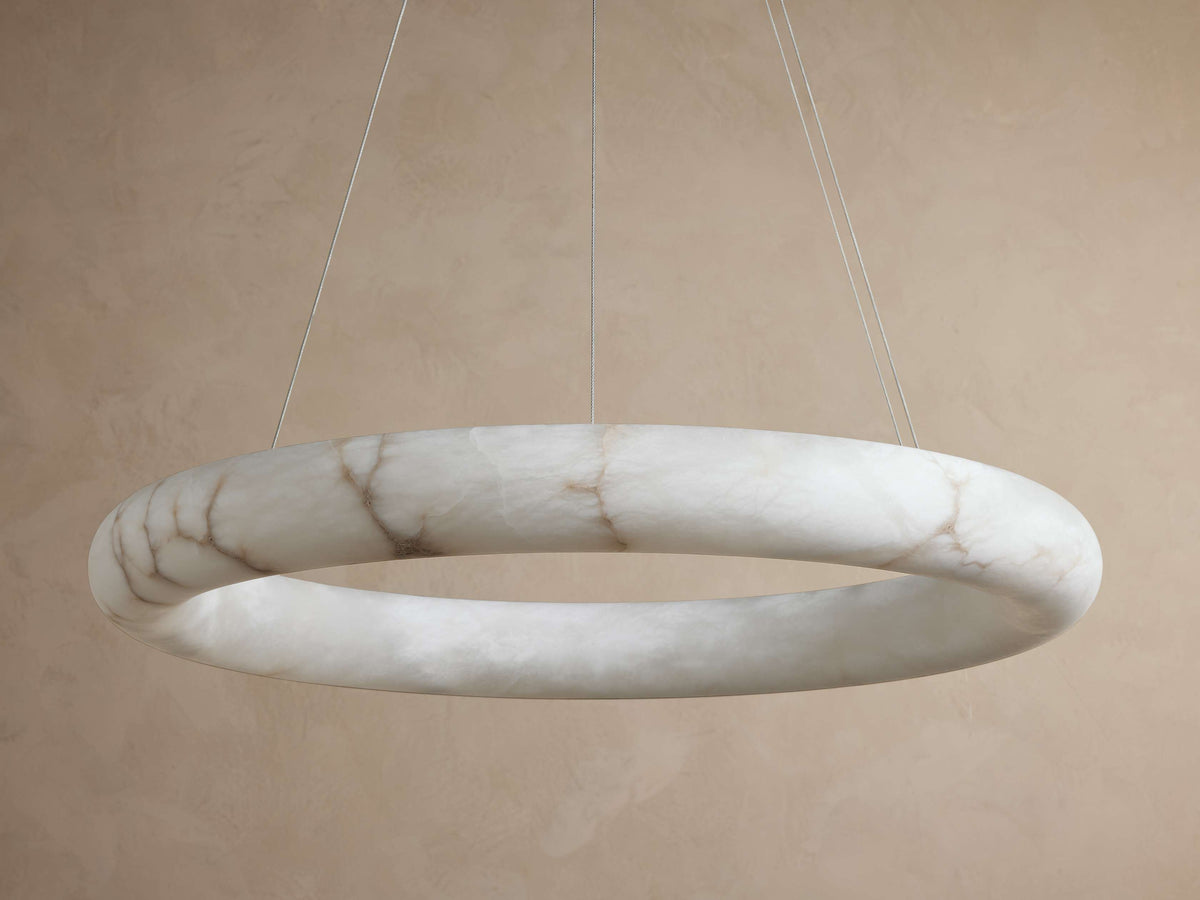 Halima Halo Alabaster Chandelier