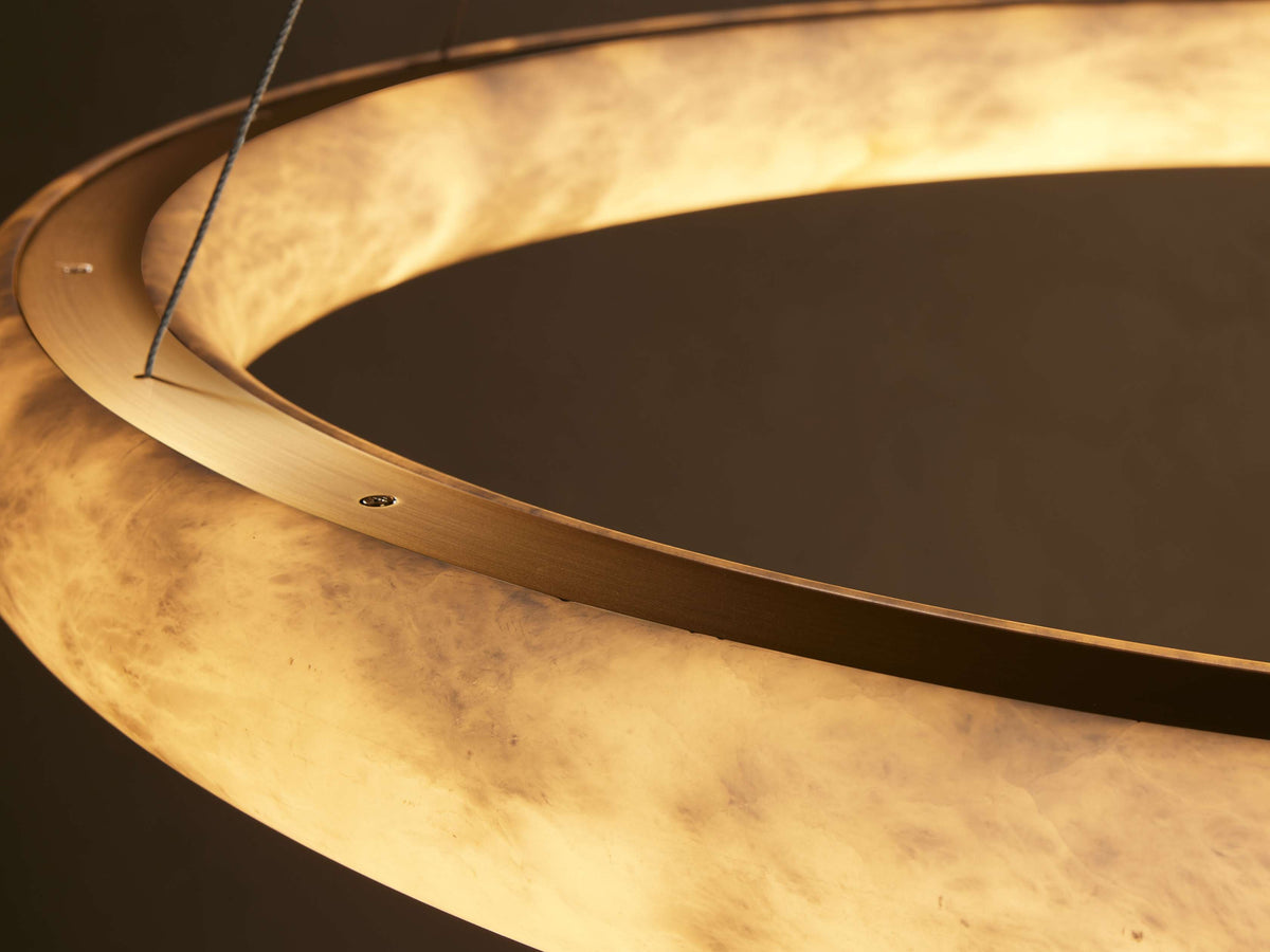 Halima Halo Alabaster Chandelier