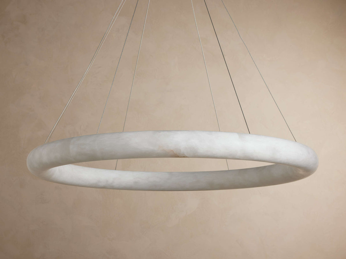Halima Halo Alabaster Chandelier