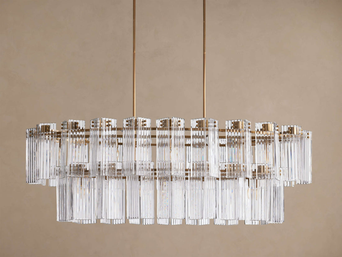 Delsie Oval Tiered Chandelier 63-Inch72-Inchw