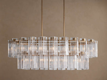 Delsie Oval Tiered Chandelier 63-Inch72-Inchw