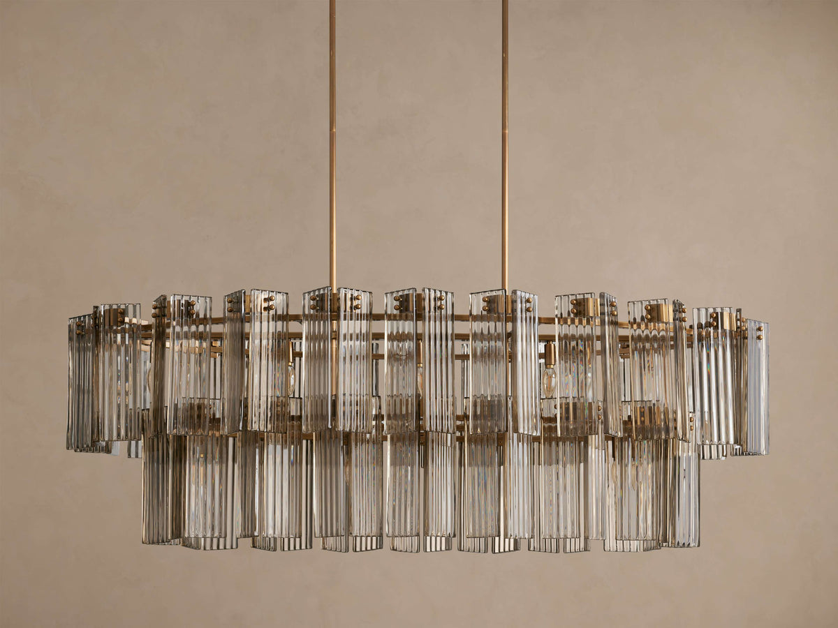 Delsie Oval Tiered Chandelier 63-Inch72-Inchw