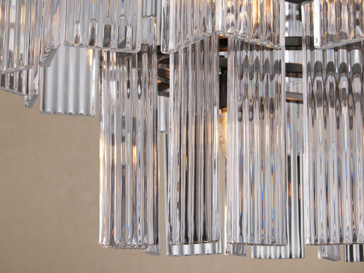 Delsie Oval Tiered Chandelier 63-Inch72-Inchw